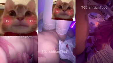 可盐可甜COS抽像福利姬【池甜chitian1】露脸性爱视图①，上吊鞭炮炸B所向无敌 (5)